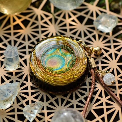 wealth crystal necklace,orgone pendant